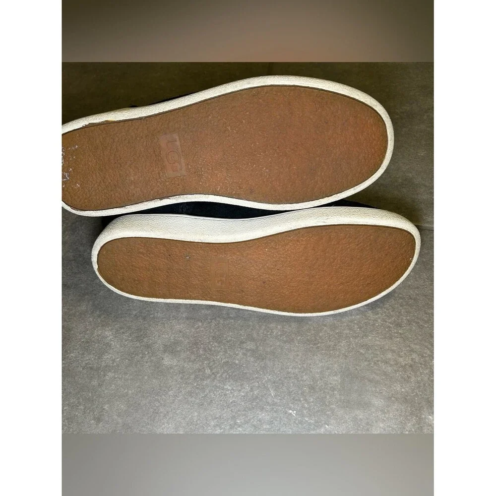 UGG Mika Black Suede Slip On Winter Cuffed Sneaker Snow Boots Womens Shoe Size 8